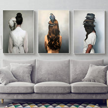 Load image into Gallery viewer, Lovely Bird Lady Home Decor Nordic Canvas Painting Wall Art Animal Figure Picture Art Posters and Prints for Living Room Decor