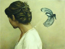 Load image into Gallery viewer, Lovely Bird Lady Home Decor Nordic Canvas Painting Wall Art Animal Figure Picture Art Posters and Prints for Living Room Decor