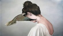 Load image into Gallery viewer, Lovely Bird Lady Home Decor Nordic Canvas Painting Wall Art Animal Figure Picture Art Posters and Prints for Living Room Decor