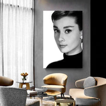 Load image into Gallery viewer, Famous Star Posters and Prints Audrey Hepburn Minimalist Canvas Painting Modern Art Wall Picture Woman Home Decor