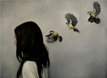 Load image into Gallery viewer, Lovely Bird Lady Home Decor Nordic Canvas Painting Wall Art Animal Figure Picture Art Posters and Prints for Living Room Decor
