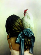 Load image into Gallery viewer, Lovely Bird Lady Home Decor Nordic Canvas Painting Wall Art Animal Figure Picture Art Posters and Prints for Living Room Decor
