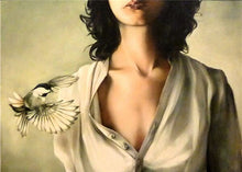 Load image into Gallery viewer, Lovely Bird Lady Home Decor Nordic Canvas Painting Wall Art Animal Figure Picture Art Posters and Prints for Living Room Decor
