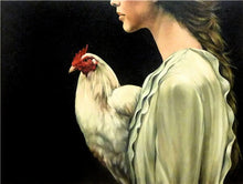 Load image into Gallery viewer, Lovely Bird Lady Home Decor Nordic Canvas Painting Wall Art Animal Figure Picture Art Posters and Prints for Living Room Decor
